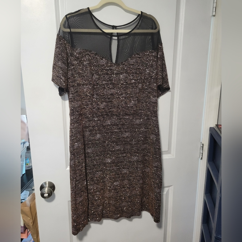 New enfocus studio black glittery dress 16w